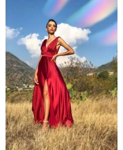 Vestito rosso, lungo da cerimonia - Passion