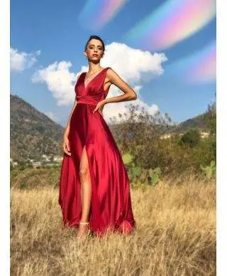 Vestito rosso, lungo da cerimonia - Passion
