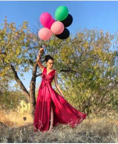 Vestito rosso, lungo da cerimonia - Passion