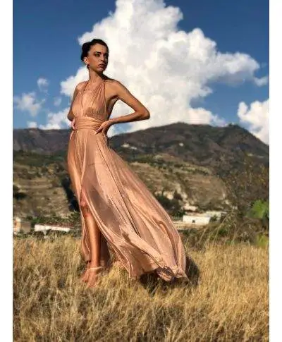 Abito da cerimonia lungo, oro - Dor