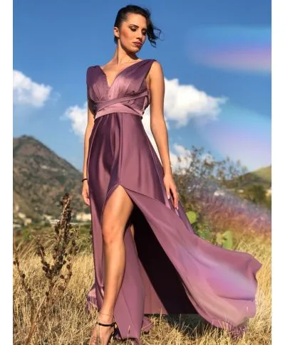 Abito da cerimonia lungo, elegante - Con spacco - Gini