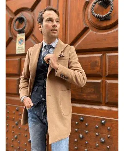Cappotto cammello - Paul miranda - Made in italy