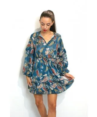 Vestito corto elegante a fiori