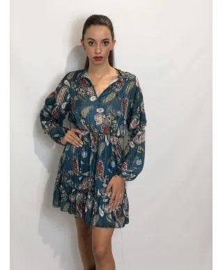 Vestito corto elegante a fiori