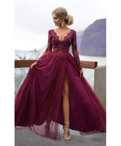 Vestito rosso - Abito lungo elegante