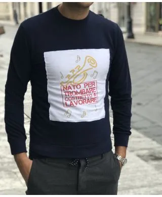 Felpa divertente - Costretto a lavorare