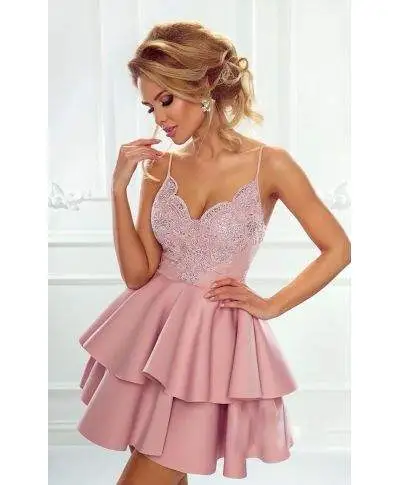 Vestito elegante corto, rosa