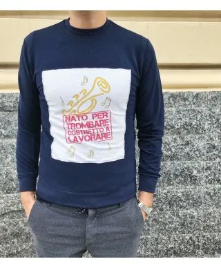 Felpa divertente - Costretto a lavorare