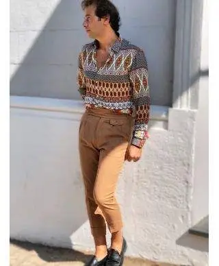 Camicia uomo fantasia, viscosa - Collo classico