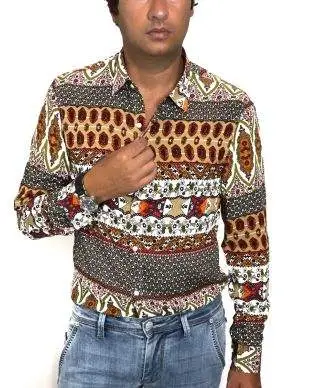 Camicia uomo fantasia, viscosa - Collo classico