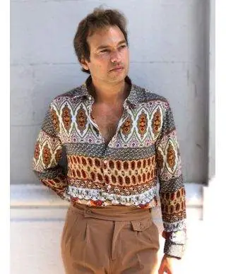 Camicia uomo fantasia, viscosa - Collo classico