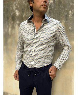 Camicia uomo - Fantasia teschi- Collo classico