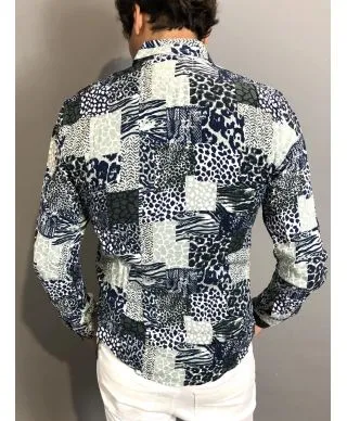Camicia uomo fantasia, animalièr - Collo classico