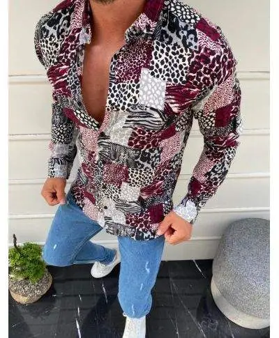Camicia uomo, fantasia - Collo botton down