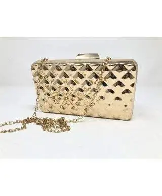 Pochette oro - Borsetta da cerimonia con tracolla