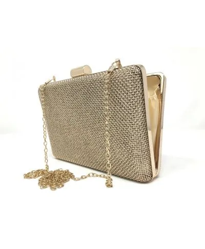 Pochette oro - Borsetta da cerimonia con tracolla