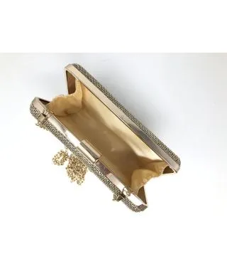 Pochette oro - Borsetta da cerimonia con tracolla