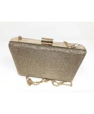 Pochette oro - Borsetta da cerimonia con tracolla