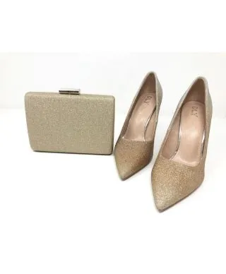 Pochette oro - Borsetta da cerimonia con tracolla