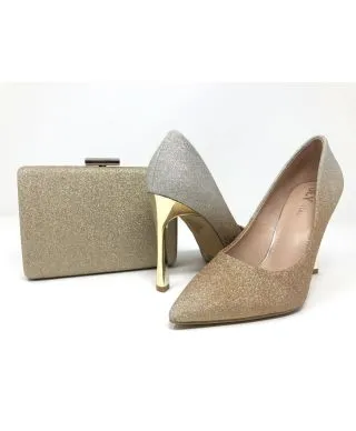 Pochette oro - Borsetta da cerimonia con tracolla