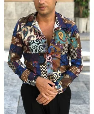 Camicia fantasia uomo - collo classico