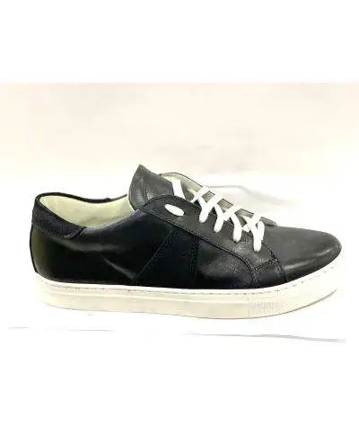 Sneakers uomo, nere - Vera pelle