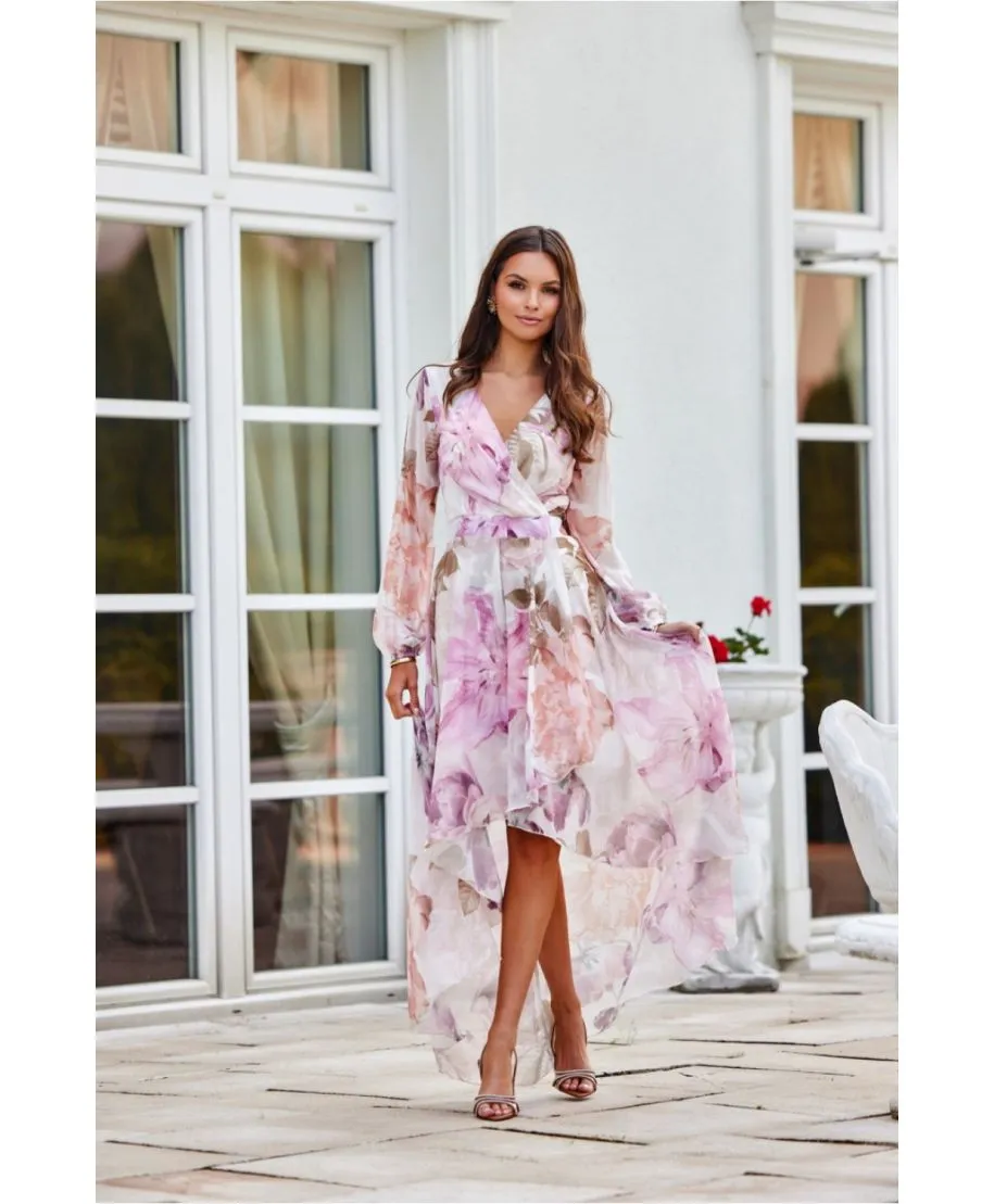 Vestito sfasato floreale model 207007 Roco Fashion - Vestiti donna online - Gogolfun.it