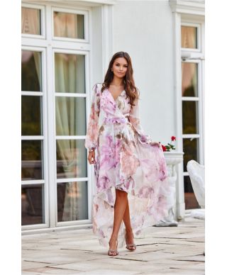 Vestito sfasato floreale model 207007 Roco Fashion - Vestiti donna online - Gogolfun.it