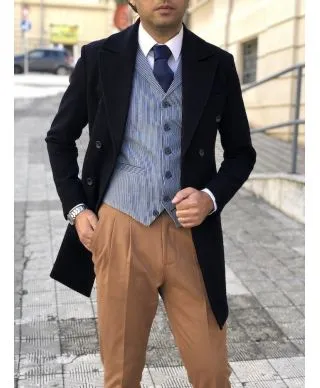 Gilet - Panciotto, righe blu
