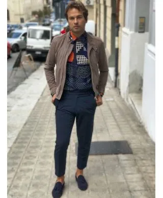 Pantaloni Blu - Crop
