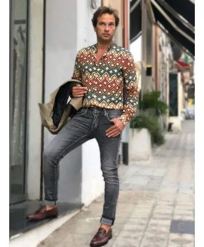 Jeans uomo, grigio - Key Jey