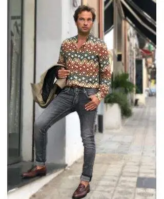 Jeans uomo, grigio - Key Jey