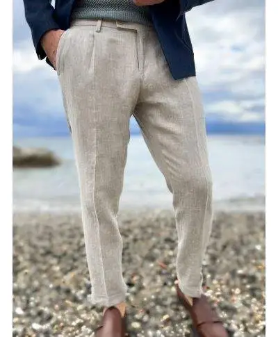 Pantalone Uomo in 100% Lino – Made in Italy - Paul Miranda