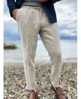 Pantalone Uomo in 100% Lino – Made in Italy - Paul Miranda