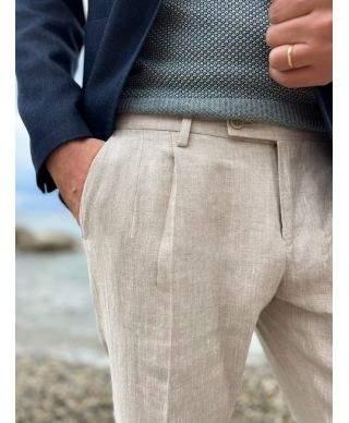 Pantalone Uomo in 100% Lino – Made in Italy - Paul Miranda