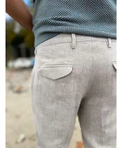 Pantalone Uomo in 100% Lino – Made in Italy - Paul Miranda