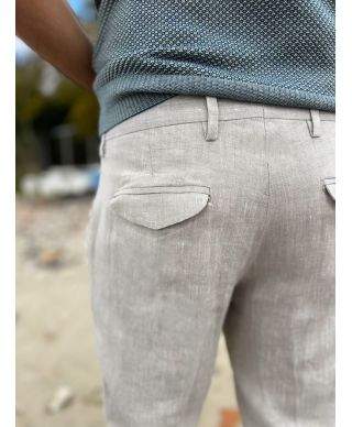 Pantalone Uomo in 100% Lino – Made in Italy - Paul Miranda