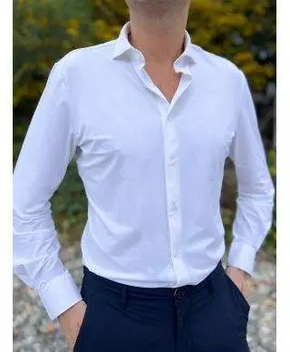 Camicia bianca, Tecnica No Stiro Uomo – Kej Jey Collo Francese