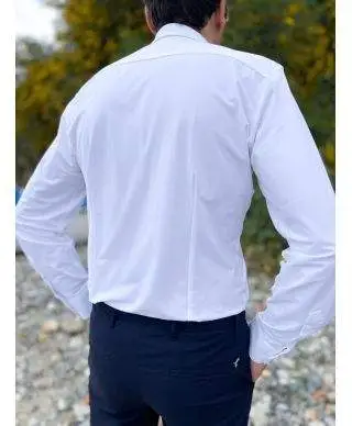 Camicia bianca, Tecnica No Stiro Uomo – Kej Jey Collo Francese