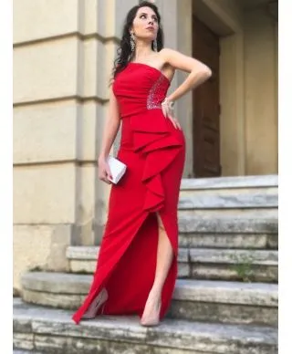 Vestito rosso lungo - A sirena - Giosi