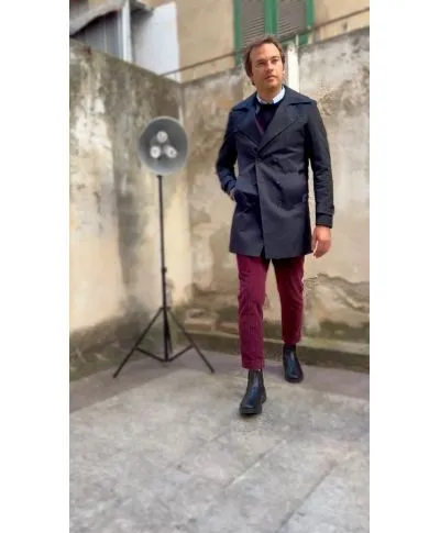 Pantaloni velluto con pinces - Made in Italy