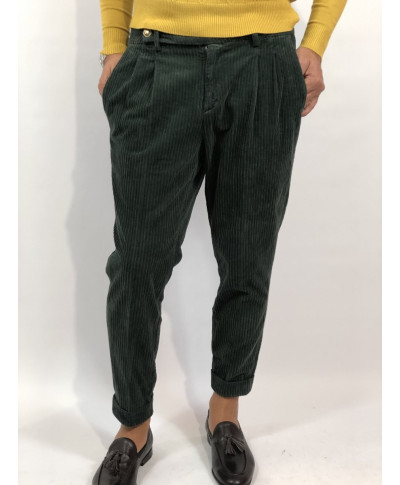 Pantaloni velluto, con pinces  - Made in Italy