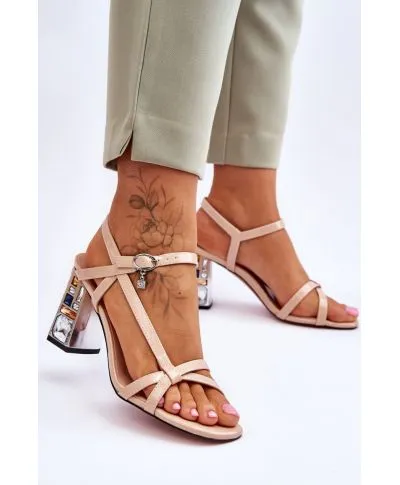 Sandali nude con tacco model 179863 Step in style