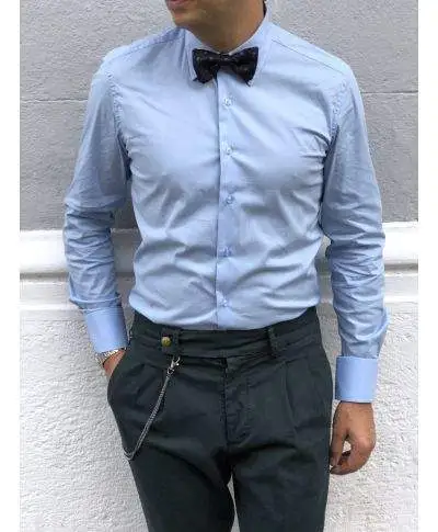 Camicia azzurra uomo - Camicie collo classico - Slim