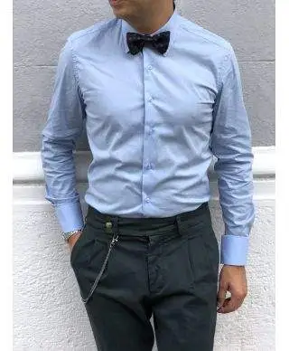 Camicia azzurra uomo - Camicie collo classico - Slim
