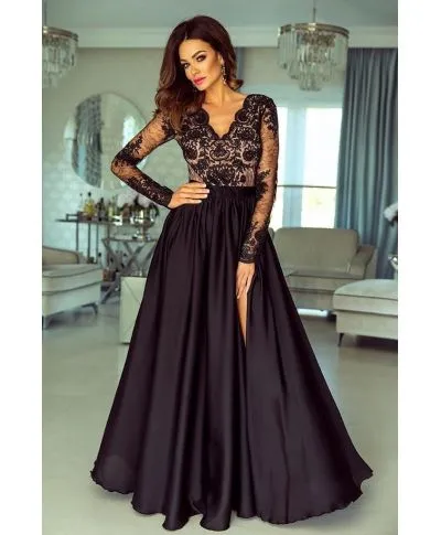 Vestito lungo elegante - Nero - Tammy