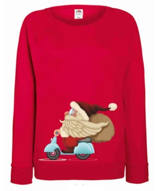 Felpa con babbo Natale - Rossa