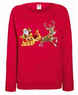 Felpa con babbo Natale - Rossa