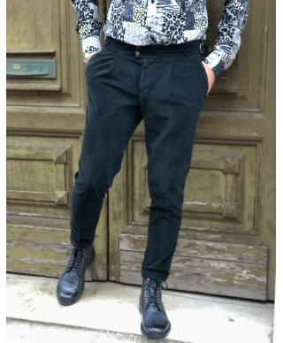 Paul Miranda - Pantaloni, velluto con pinces - Made in Italy