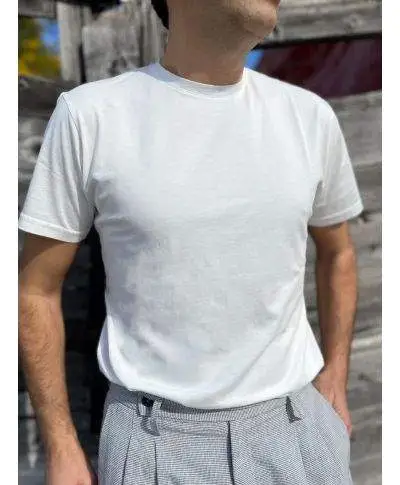 T-shirt bianca, vestibilità regular – Paul Miranda